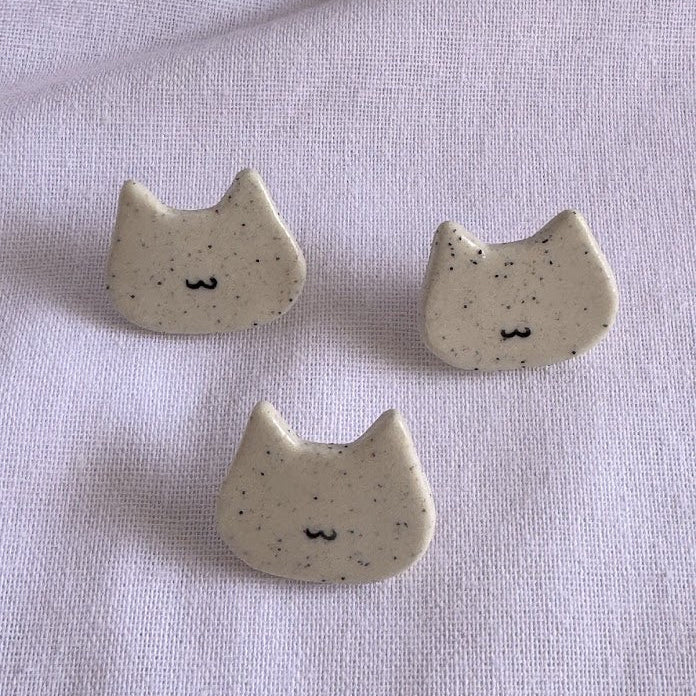 Ceramic Cat Pin