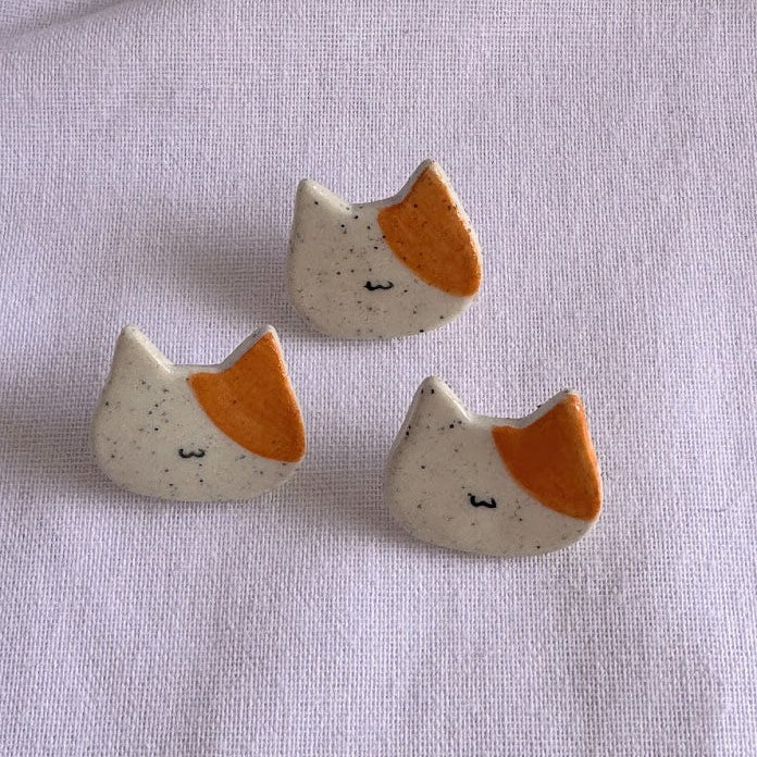 Ceramic Cat Pin