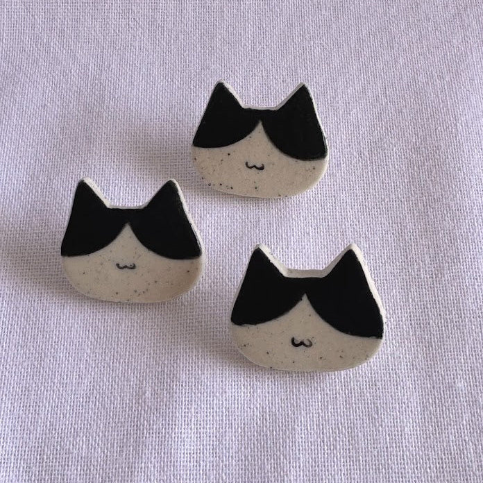 Ceramic Cat Pin