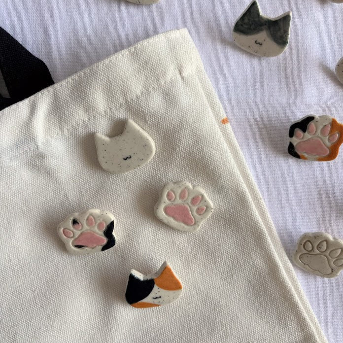 Ceramic Cat Pin
