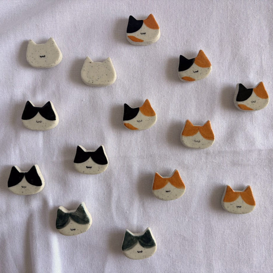 Ceramic Cat Magnet